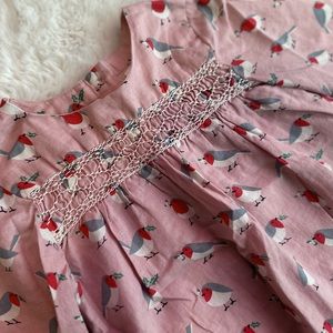 Mini Boden Smock neck cotton top size 3-4